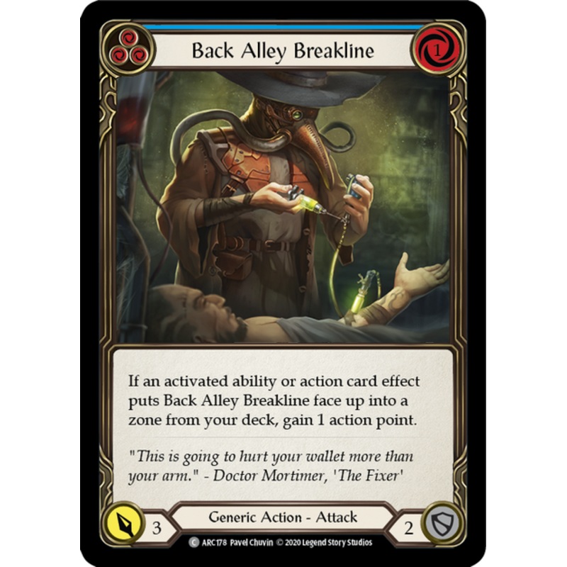Flesh and Blood Arcane Rising Unlimited C ARC178 Back Alley Breakline (Blue) Rainbow