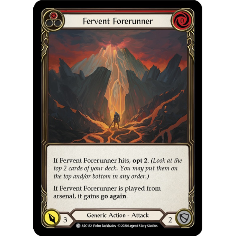 Flesh and Blood Arcane Rising Unlimited C ARC182 Fervent Forerunner (Red) Standard