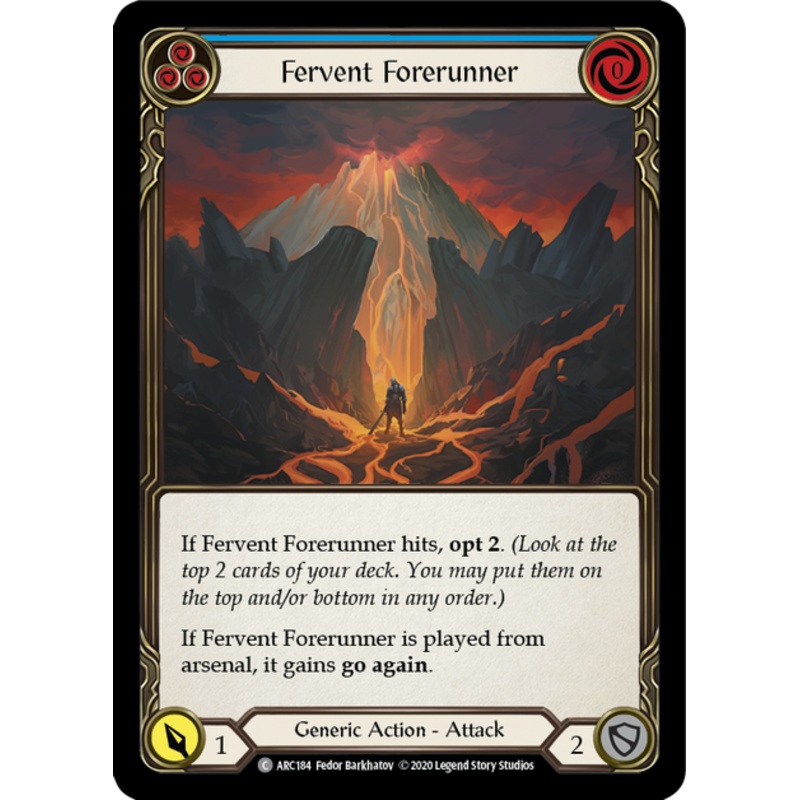 Flesh and Blood Arcane Rising Unlimited C ARC184 Fervent Forerunner (Blue) Rainbow