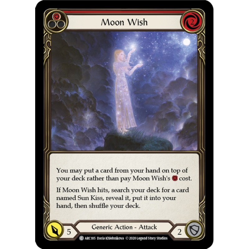 Flesh and Blood Arcane Rising Unlimited C ARC185 Moon Wish (Red) Standard