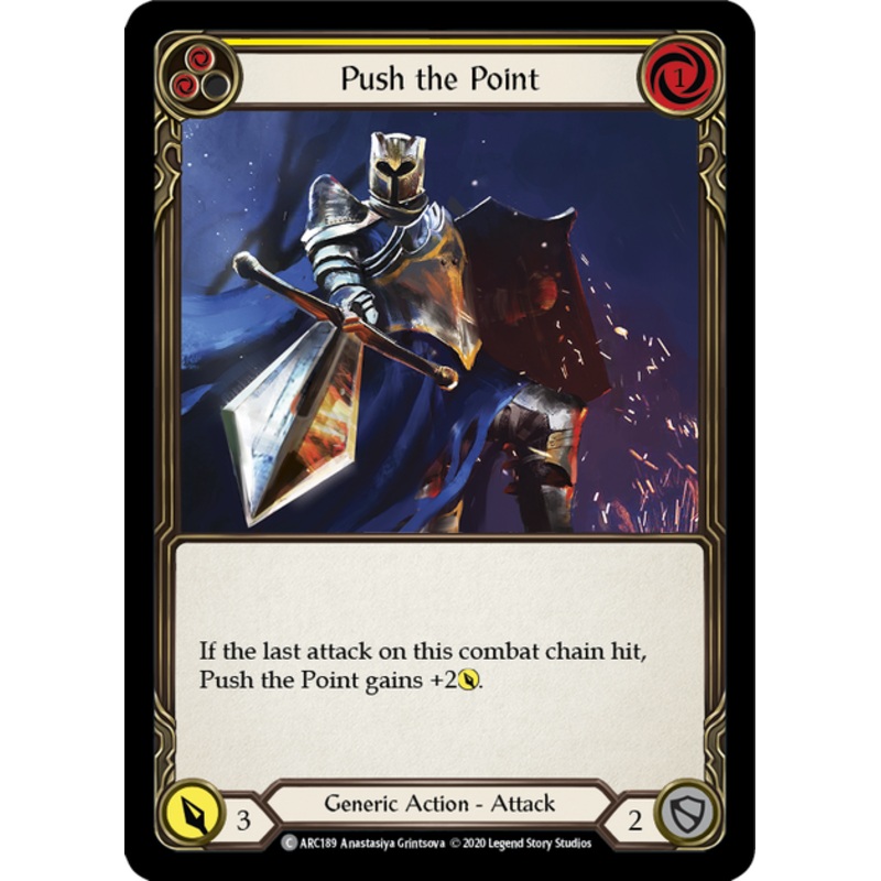 Flesh and Blood Arcane Rising Unlimited C ARC189 Push the Point (Yellow) Standard