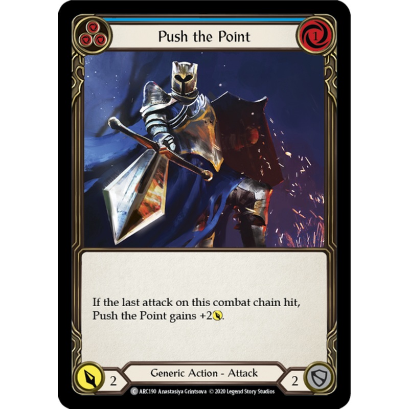 Flesh and Blood Arcane Rising Unlimited C ARC190 Push the Point (Blue) Rainbow