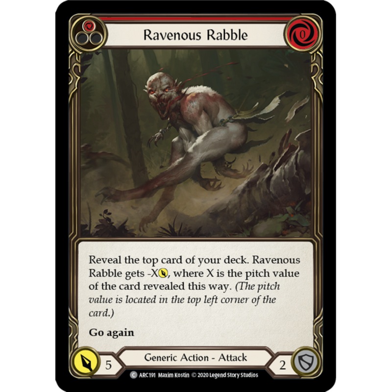 Flesh and Blood Arcane Rising Unlimited C ARC191 Ravenous Rabble (Red) Standard