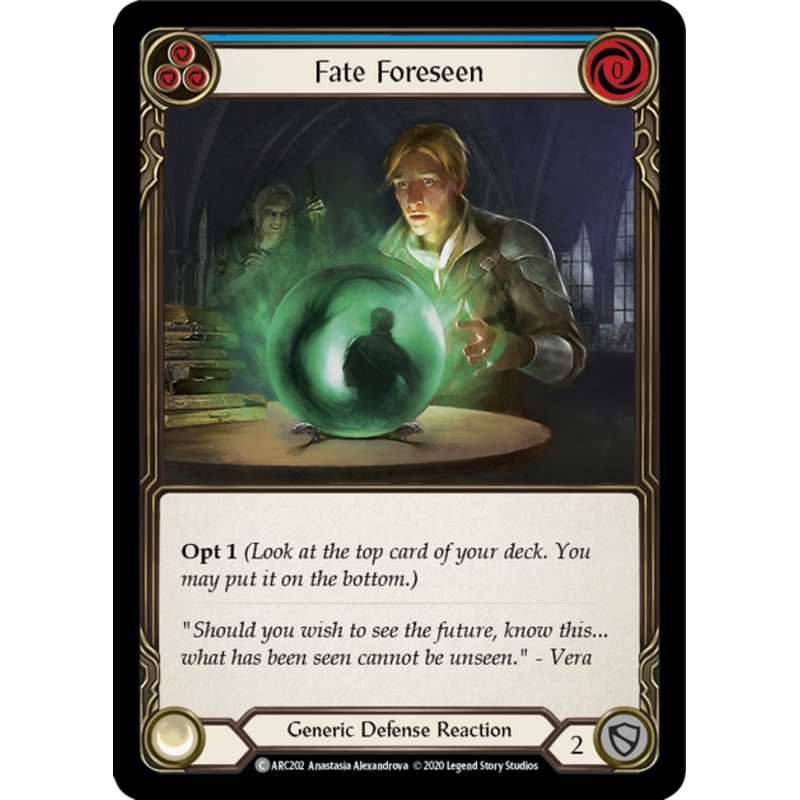 Flesh and Blood Arcane Rising Unlimited C ARC202 Fate Foreseen (Blue) Standard
