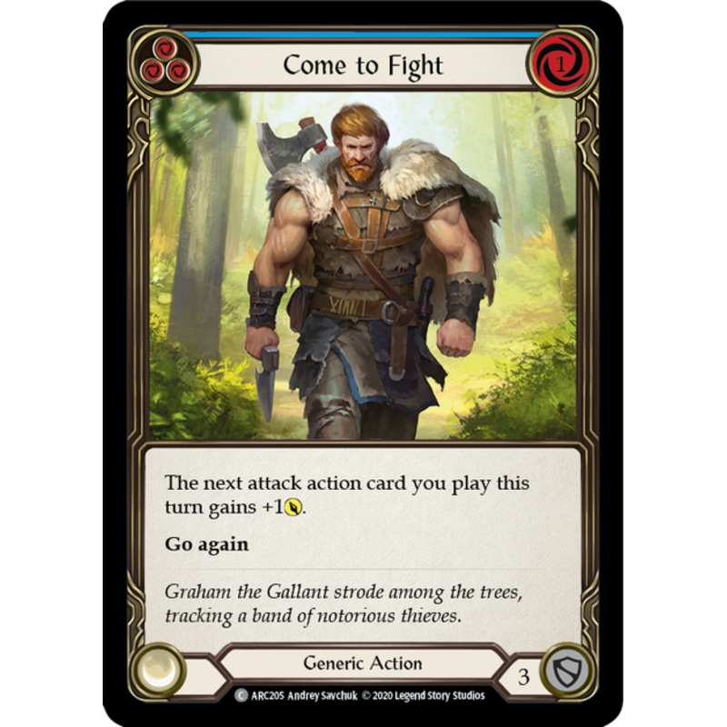 Flesh and Blood Arcane Rising Unlimited C ARC205 Come to Fight (Blue) Standard