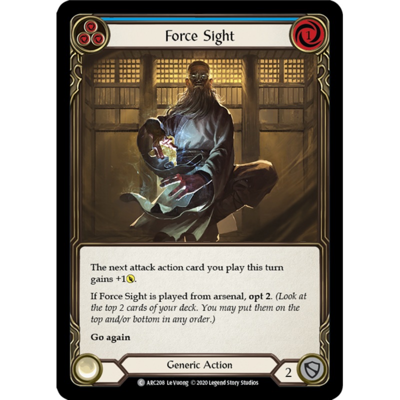Flesh and Blood Arcane Rising Unlimited C ARC208 Force Sight (Blue) Standard