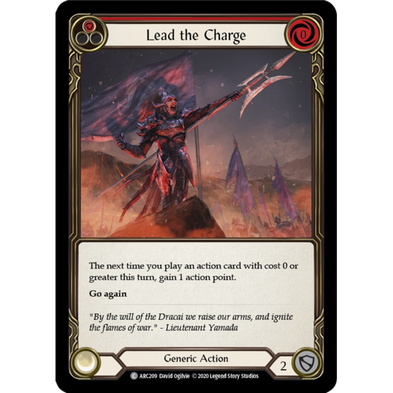 Flesh and Blood Arcane Rising Unlimited C ARC209 Lead the Charge (Red) Standard