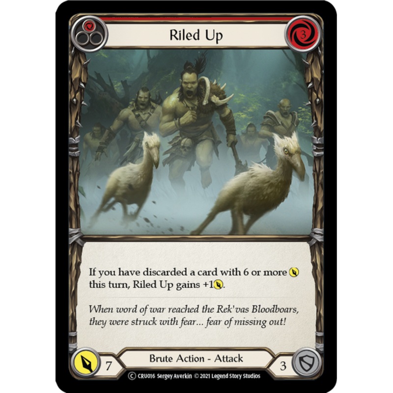 Flesh and Blood Crucible of War Unlimited C CRU016 Riled Up (Red) Rainbow