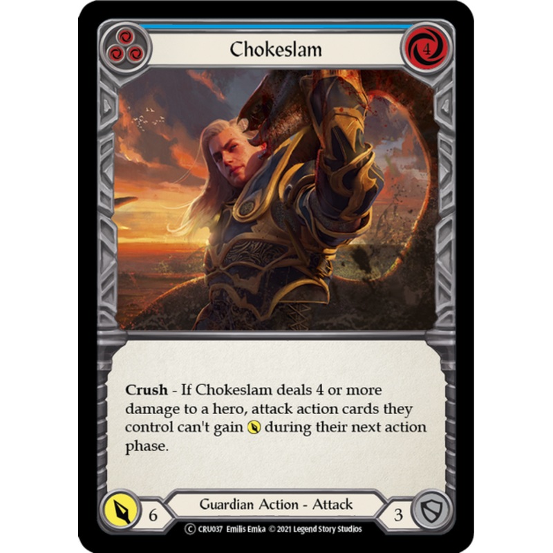 Flesh and Blood Crucible of War Unlimited C CRU037 Chokeslam (Blue) Rainbow