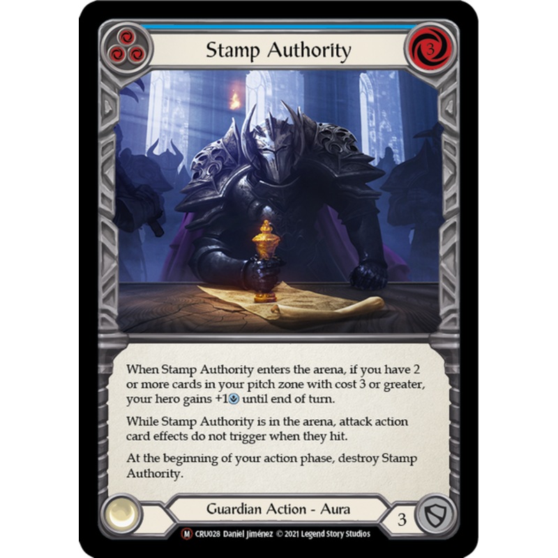 Flesh and Blood Crucible of War Unlimited M CRU028 Stamp Authority Standard
