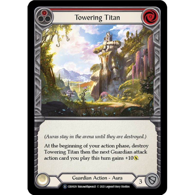 Flesh and Blood Crucible of War Unlimited R CRU029 Towering Titan (Red) Standard