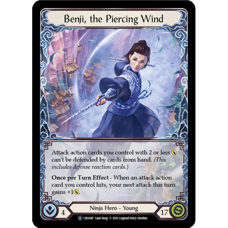 Flesh and Blood Crucible of War Unlimited R CRU047 Benji, the Piercing Wind Standard