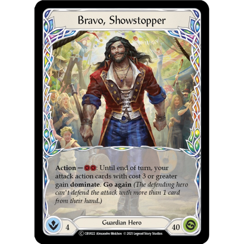 Flesh and Blood Crucible of War Unlimited T CRU022 Bravo, Showstopper Standard