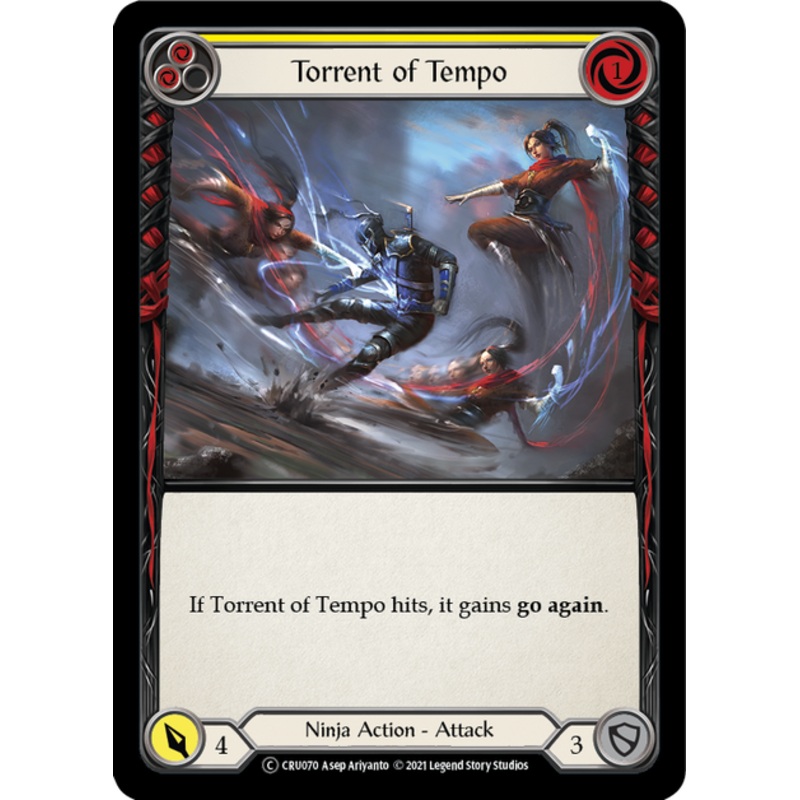 Flesh and Blood Crucible of War Unlimited C CRU070 Torrent of Tempo (Yellow) Rainbow