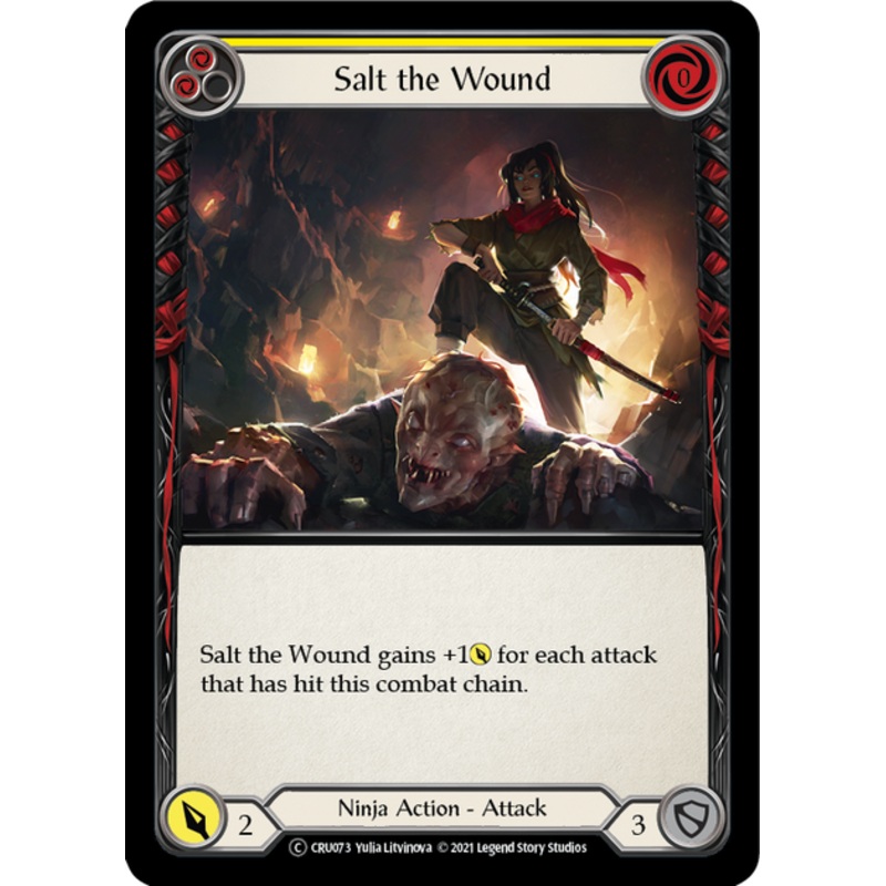 Flesh and Blood Crucible of War Unlimited C CRU073 Salt the Wound (Yellow) Standard