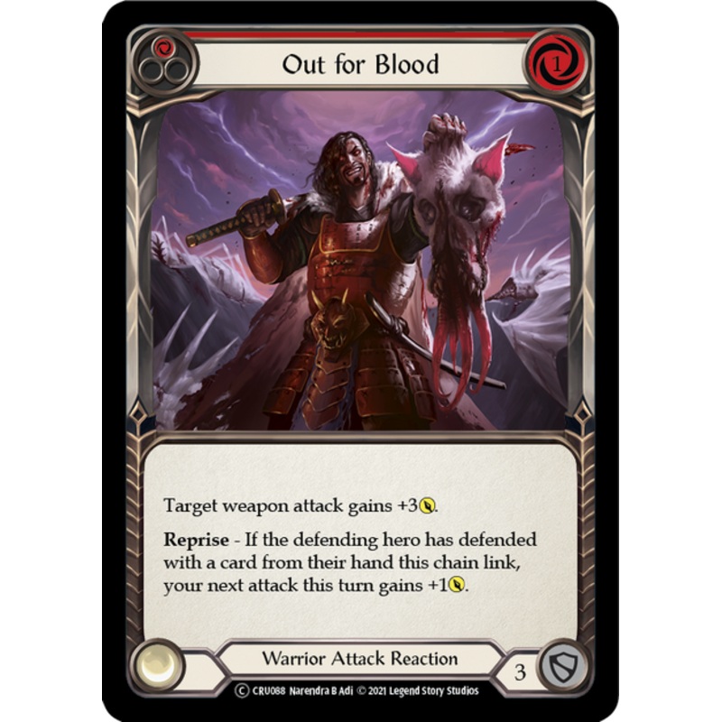 Flesh and Blood Crucible of War Unlimited C CRU088 Out for Blood (Red) Rainbow
