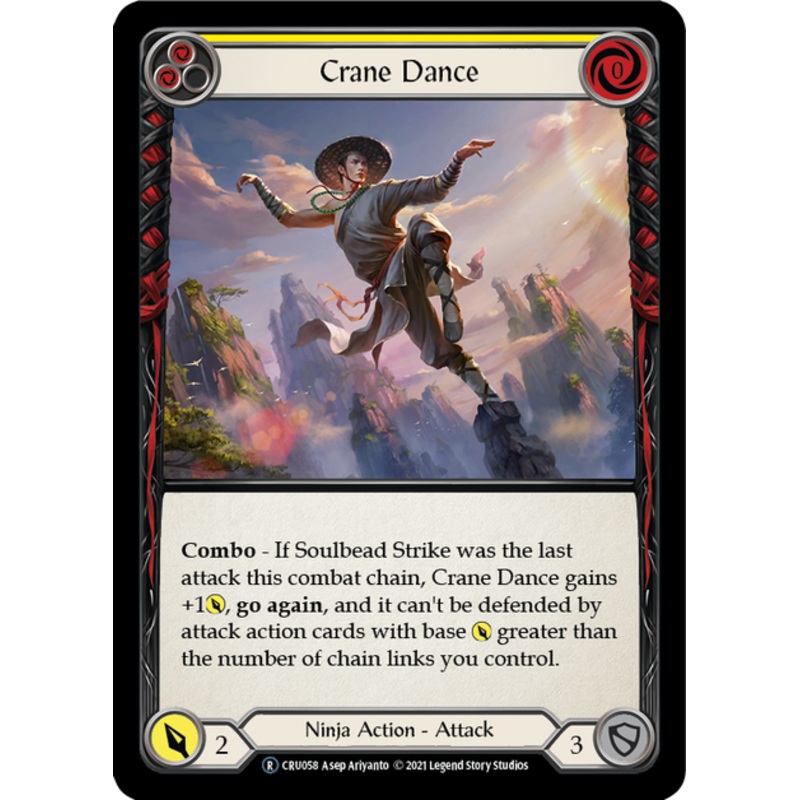 Flesh and Blood Crucible of War Unlimited R CRU058 Crane Dance (Yellow) Standard