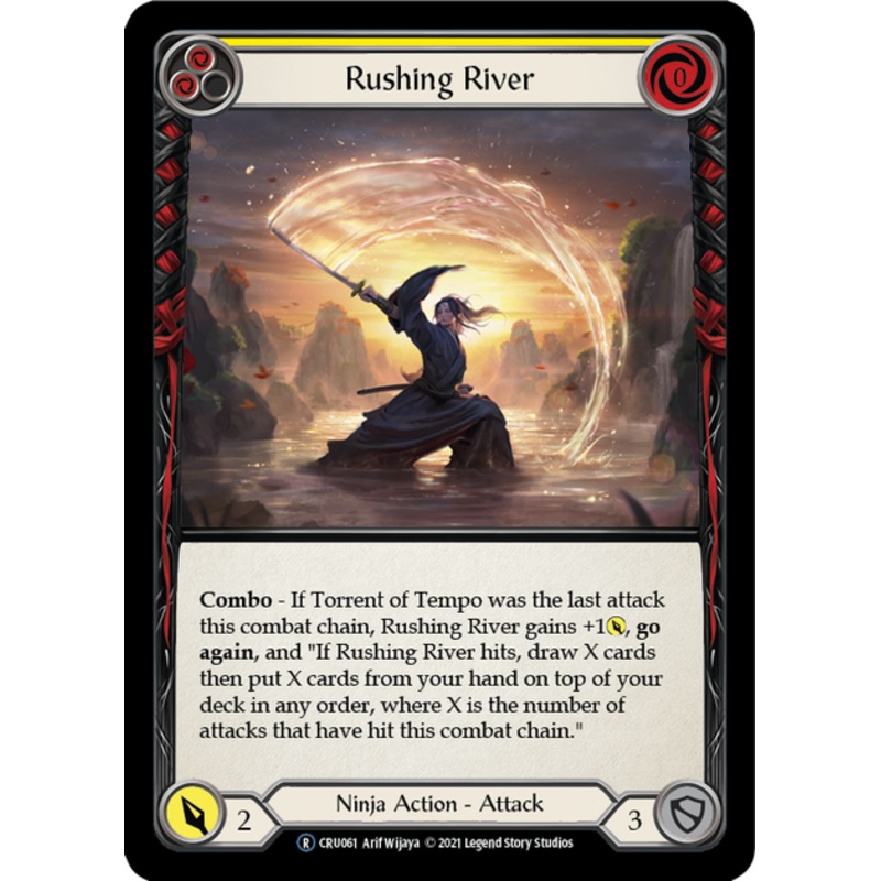 Flesh and Blood Crucible of War Unlimited R CRU061 Rushing River (Yellow) Rainbow