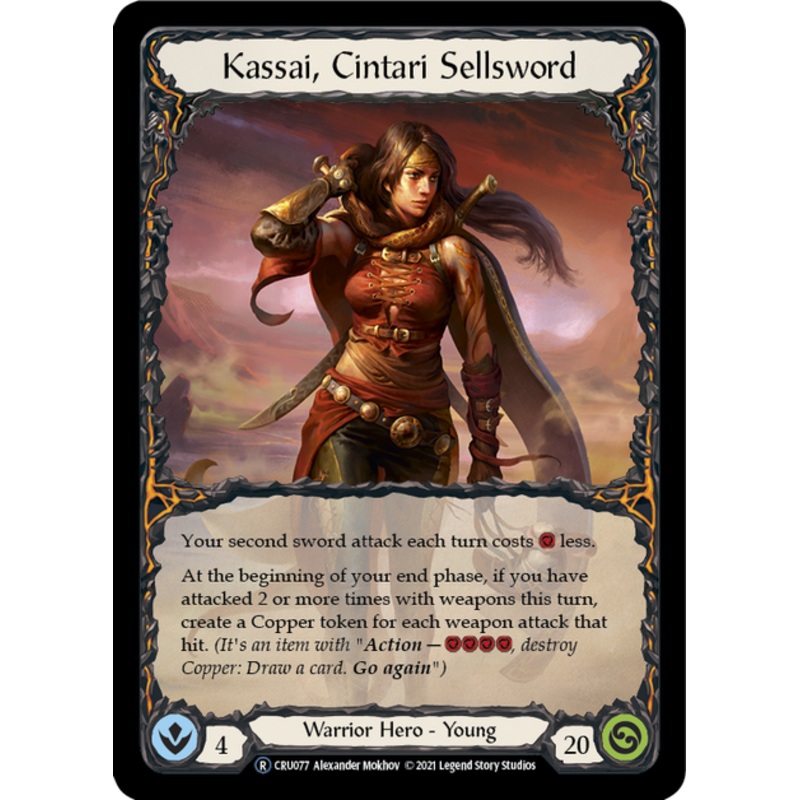 Flesh and Blood Crucible of War Unlimited R CRU077 Kassai, Cintari Sellsword Standard
