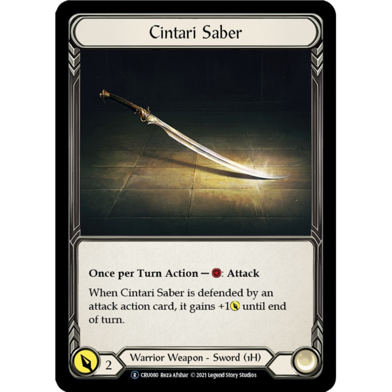 Flesh and Blood Crucible of War Unlimited R CRU079 Cintari Saber Standard