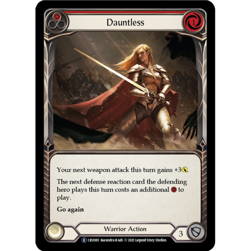Flesh and Blood Crucible of War Unlimited R CRU085 Dauntless (Red) Standard