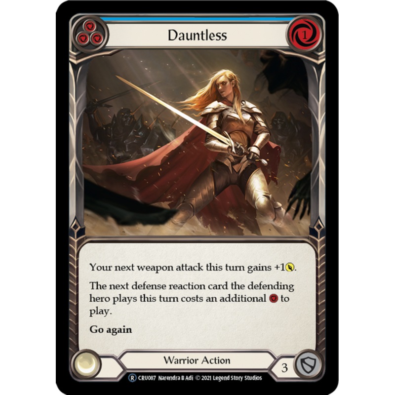 Flesh and Blood Crucible of War Unlimited R CRU087 Dauntless (Blue) Standard
