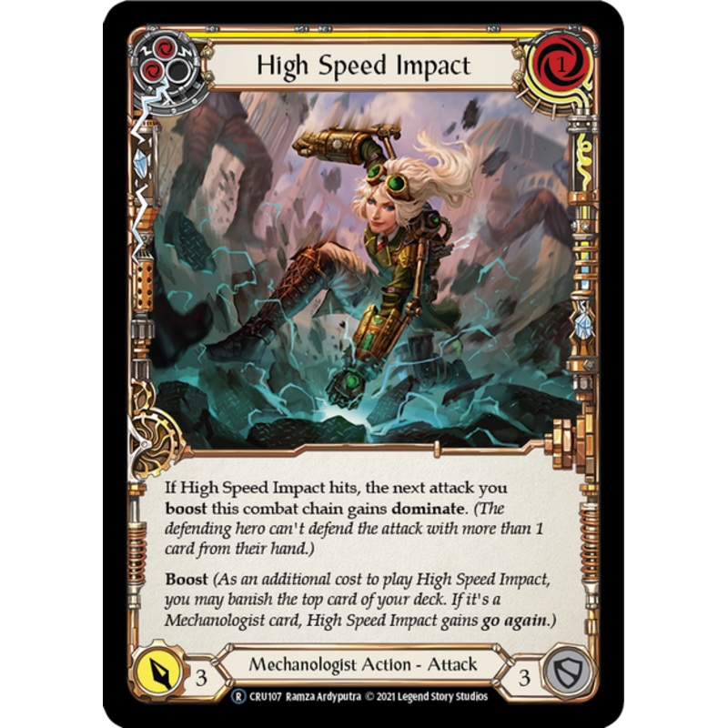 Flesh and Blood Crucible of War Unlimited R CRU107 High Speed Impact (Yellow) Rainbow