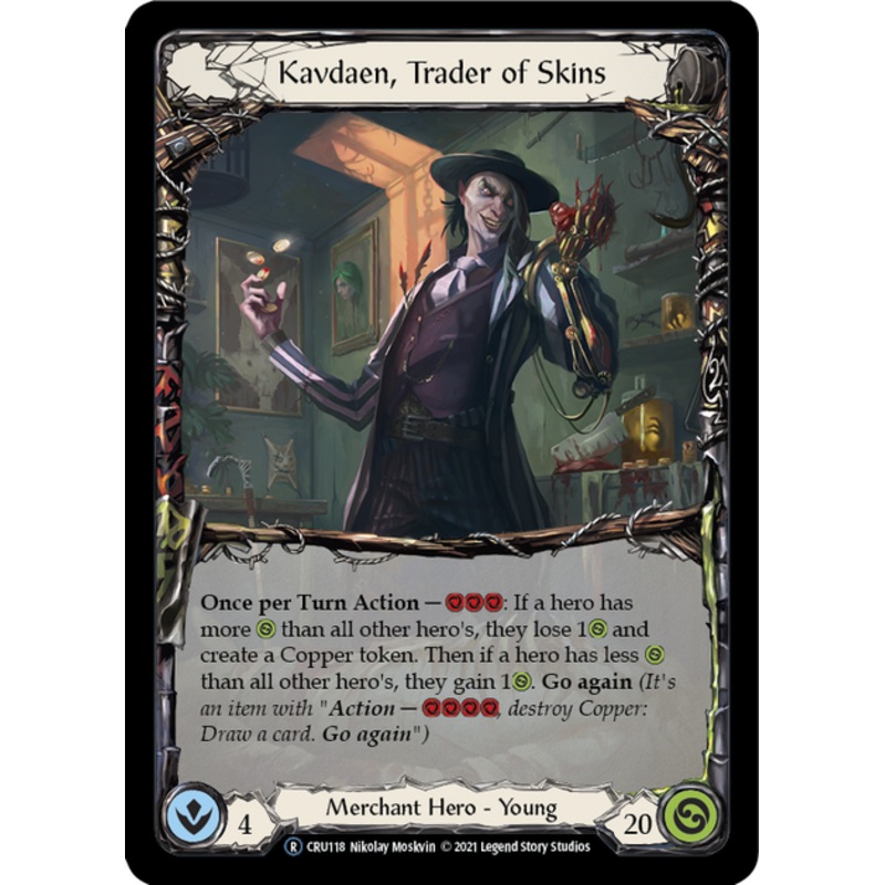 Flesh and Blood Crucible of War Unlimited R CRU118 Kavdaen, Trader of Skins Rainbow