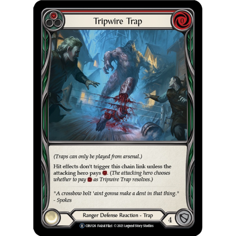 Flesh and Blood Crucible of War Unlimited R CRU126 Tripwire Trap (Red) Standard