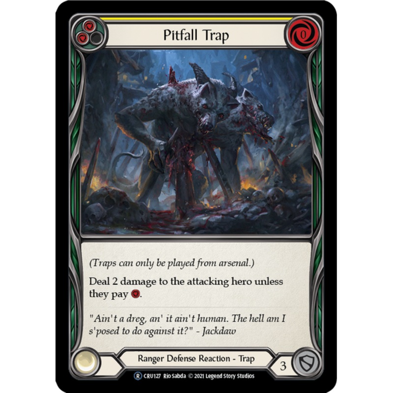 Flesh and Blood Crucible of War Unlimited R CRU127 Pitfall Trap (Yellow) Rainbow