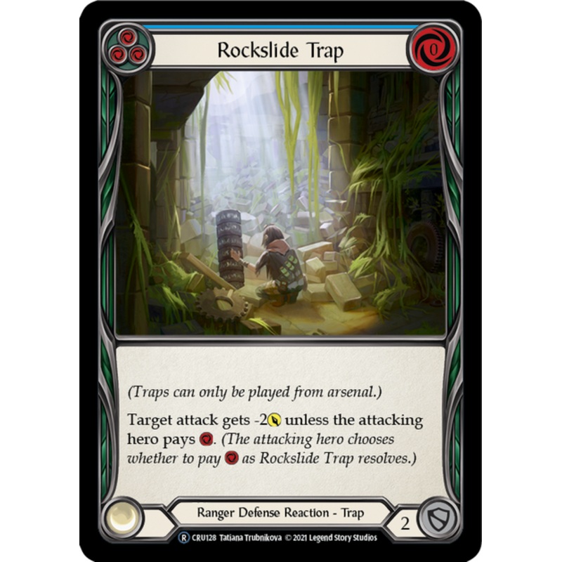 Flesh and Blood Crucible of War Unlimited R CRU128 Rockslide Trap (Blue) Rainbow