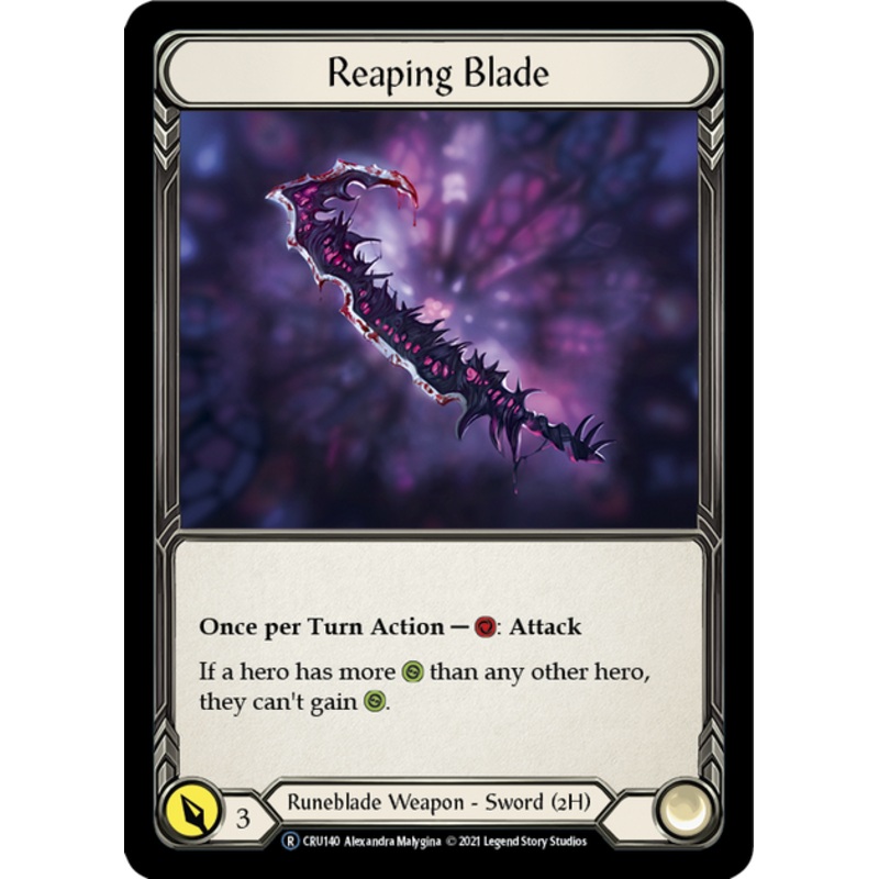 Flesh and Blood Crucible of War Unlimited R CRU140 Reaping Blade Rainbow