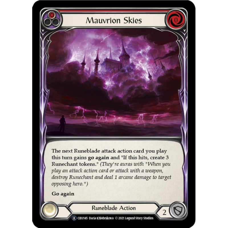 Flesh and Blood Crucible of War Unlimited R CRU145 Mauvrion Skies (Red) Rainbow