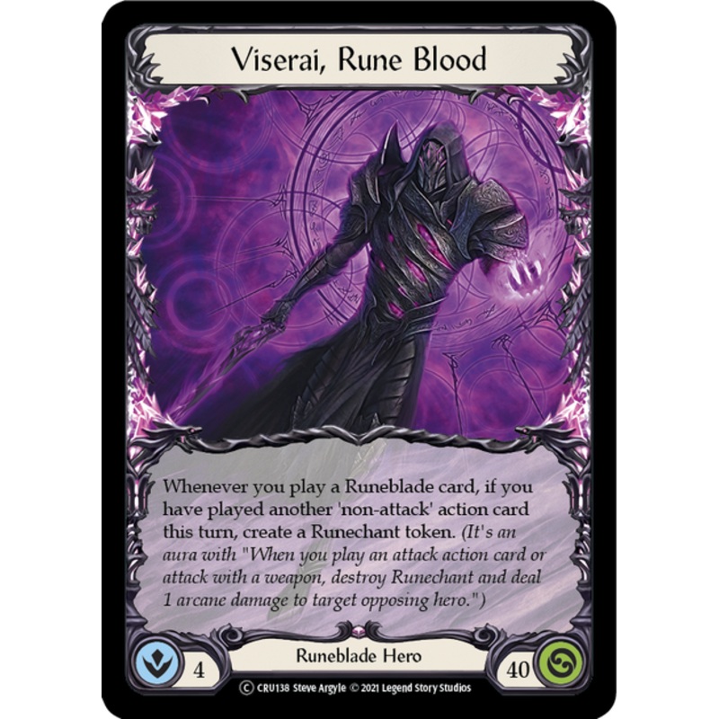 Flesh and Blood Crucible of War Unlimited T CRU138 Viserai, Rune Blood Standard