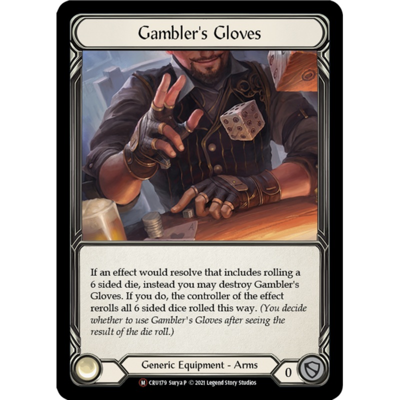 Flesh and Blood Crucible of War Unlimited M CRU179 Gambler’s Gloves Standard