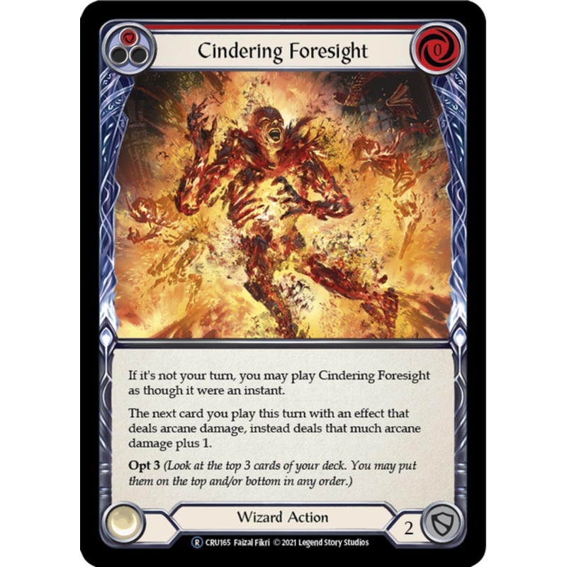 Flesh and Blood Crucible of War Unlimited R CRU165 Cindering Foresight (Red) Rainbow