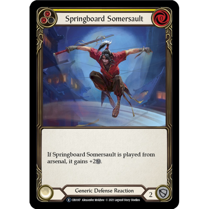 Flesh and Blood Crucible of War Unlimited R CRU187 Springboard Somersault (Yellow) Standard