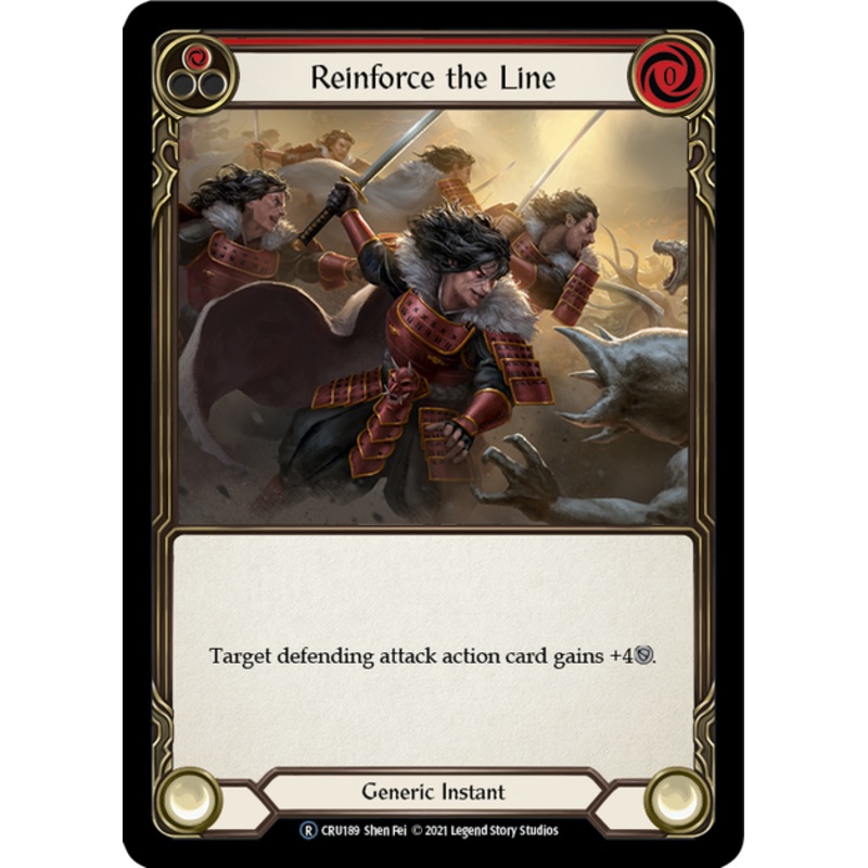 Flesh and Blood Crucible of War Unlimited R CRU189 Reinforce the Line (Red) Rainbow