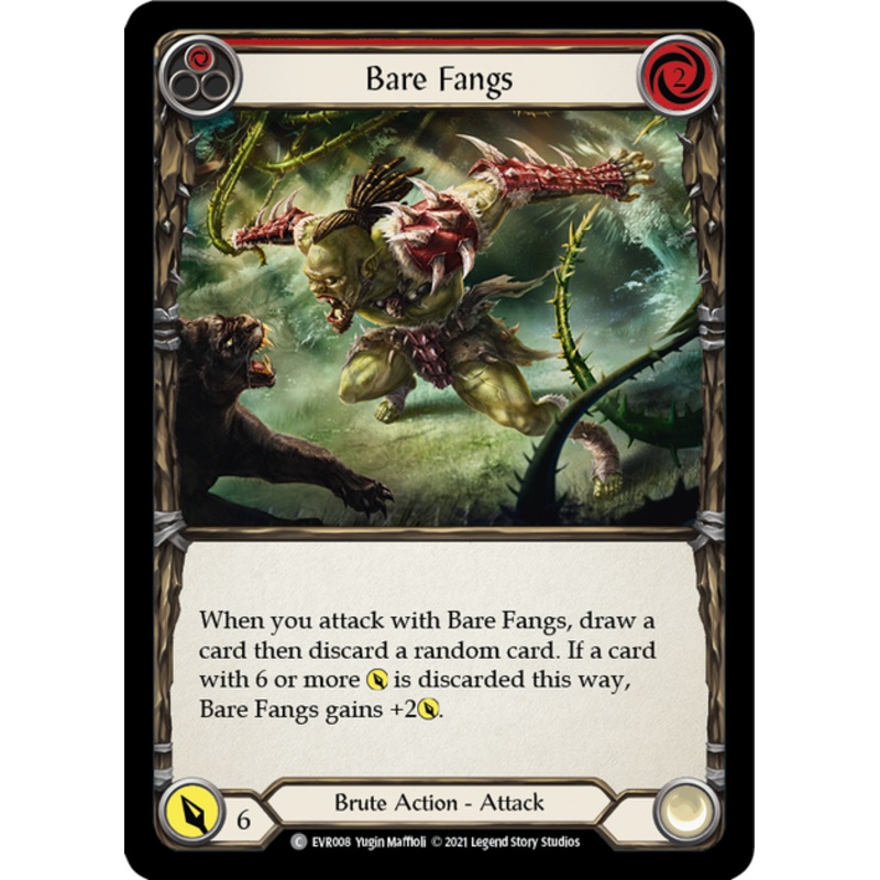 Flesh and Blood Everfest First Edition C EVR008 Bare Fangs (Red) Rainbow