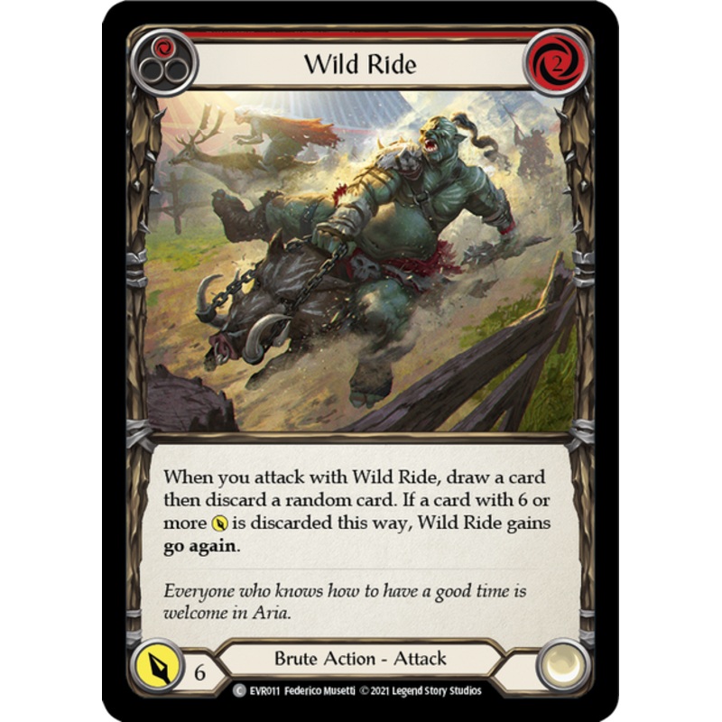 Flesh and Blood Everfest First Edition C EVR011 Wild Ride (Red) Rainbow