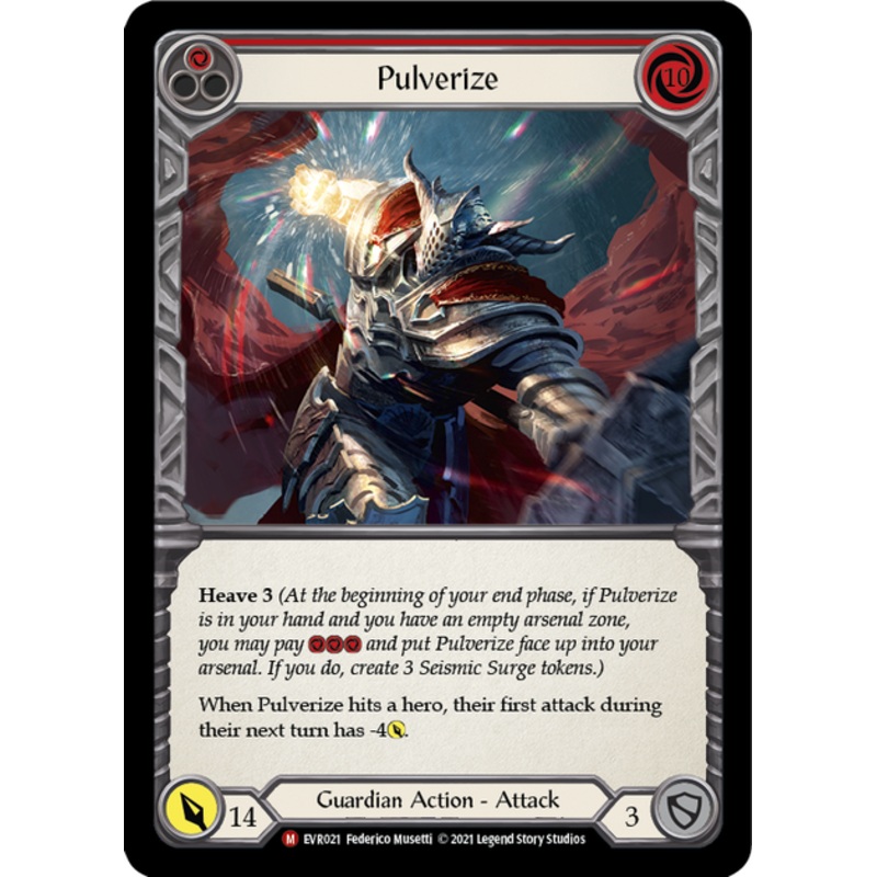 Flesh and Blood Everfest First Edition M EVR021 Pulverize Rainbow