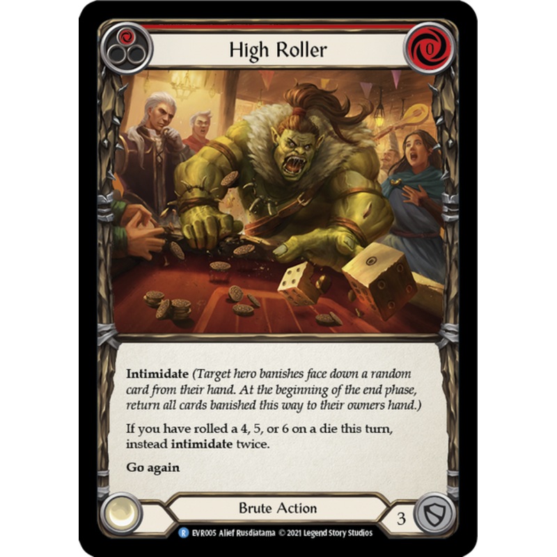 Flesh and Blood Everfest First Edition R EVR005 High Roller (Red) Standard