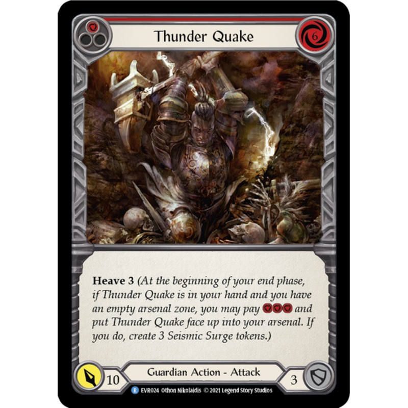 Flesh and Blood Everfest First Edition R EVR024 Thunder Quake (Red) Standard