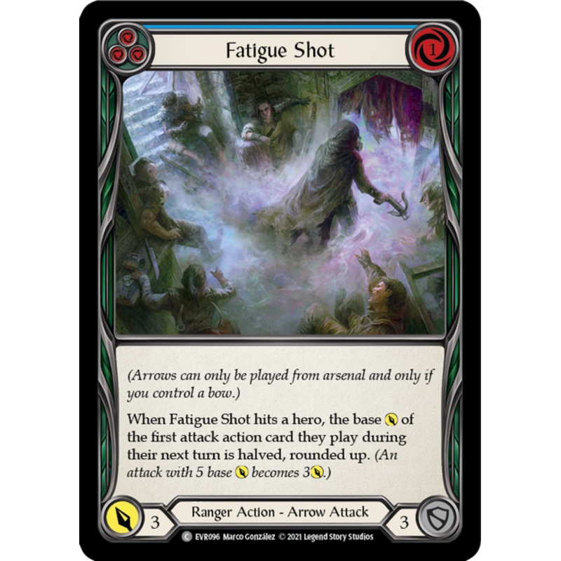 Flesh and Blood Everfest First Edition C EVR096 Fatigue Shot (Blue) Standard