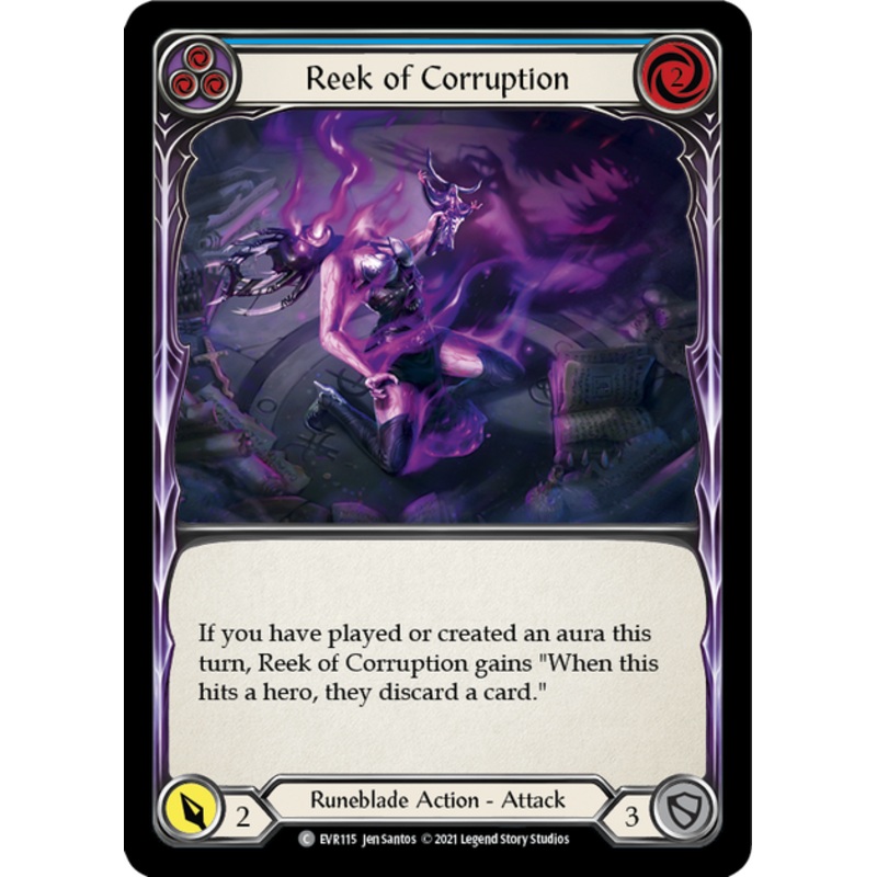 Flesh and Blood Everfest First Edition C EVR115 Reek of Corruption (Blue) Standard
