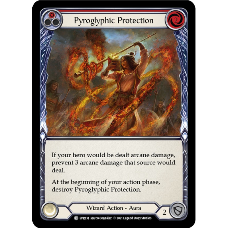 Flesh and Blood Everfest First Edition C EVR131 Pyroglyphic Protection (Red) Rainbow