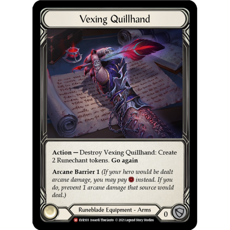 Flesh and Blood Everfest First Edition M EVR103 Vexing Quillhand Cold Foil