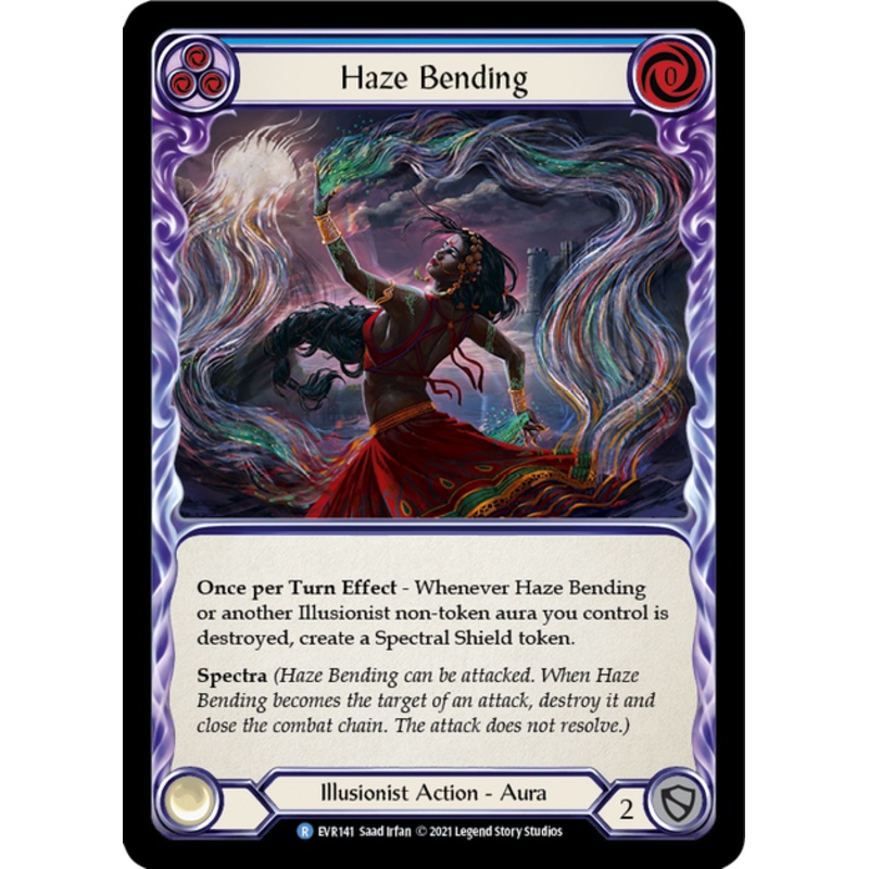 Flesh and Blood Everfest First Edition R EVR141 Haze Bending (Blue) Rainbow