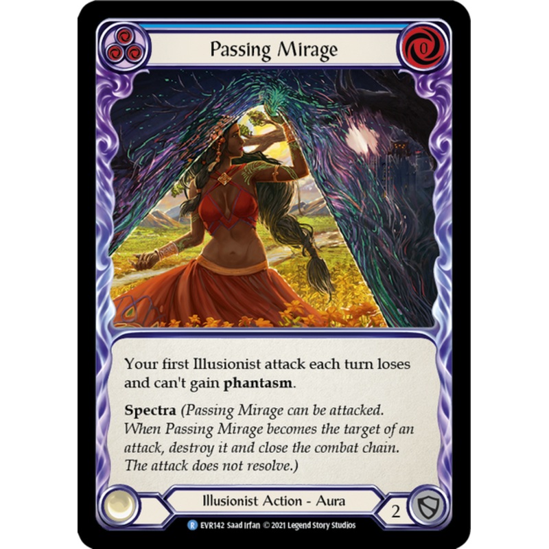 Flesh and Blood Everfest First Edition R EVR142 Passing Mirage (Blue) Standard