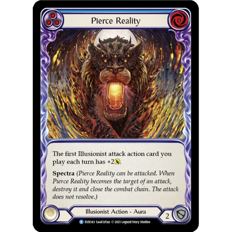 Flesh and Blood Everfest First Edition R EVR143 Pierce Reality (Blue) Rainbow